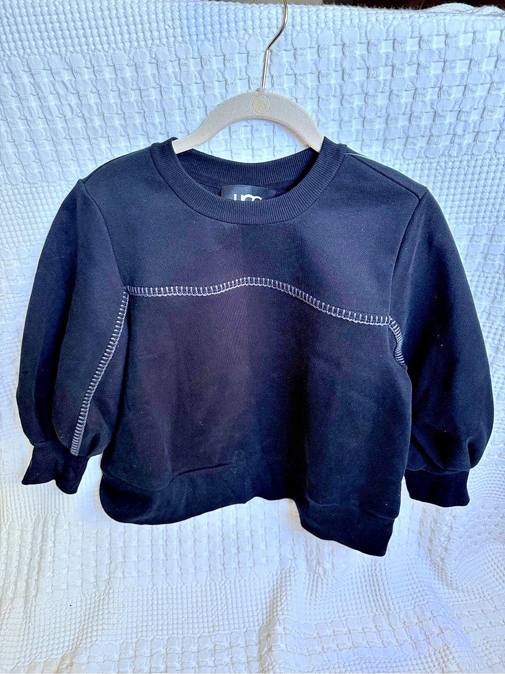 UGG Classic Puff Sleeve Sweatshirt Women Small Black